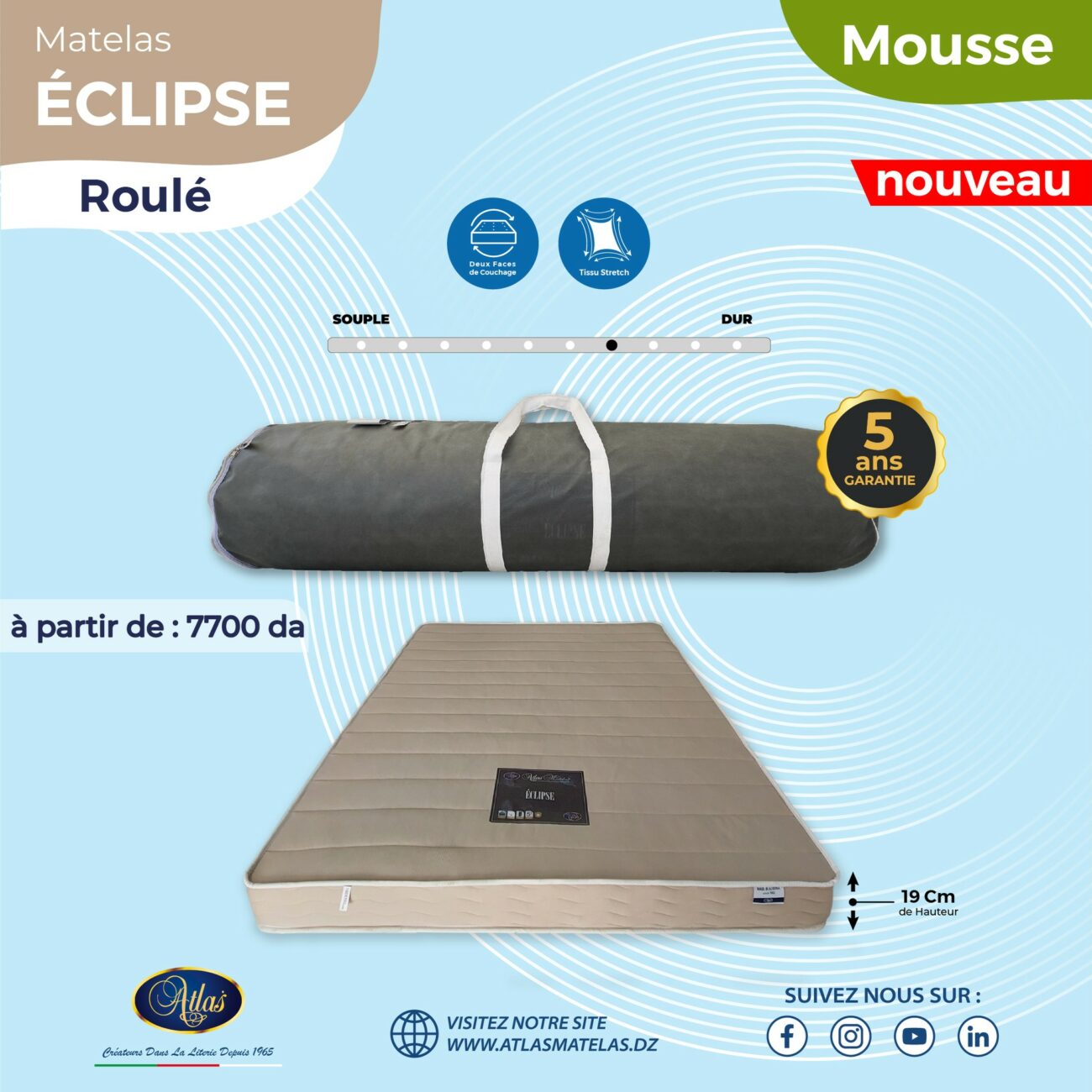 Matelas 90x190 - Matelas soutien ferme avec housse lavable - Mister Sandman