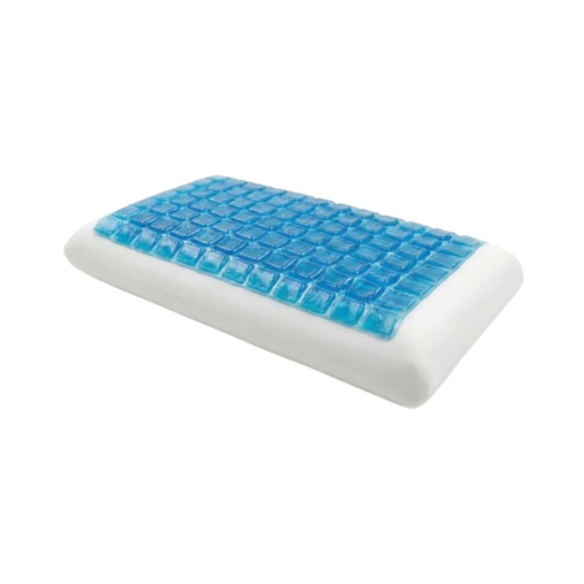 Oreiller à mémoire de forme Viscogel 3D avec gel bleu rafraîchissant.