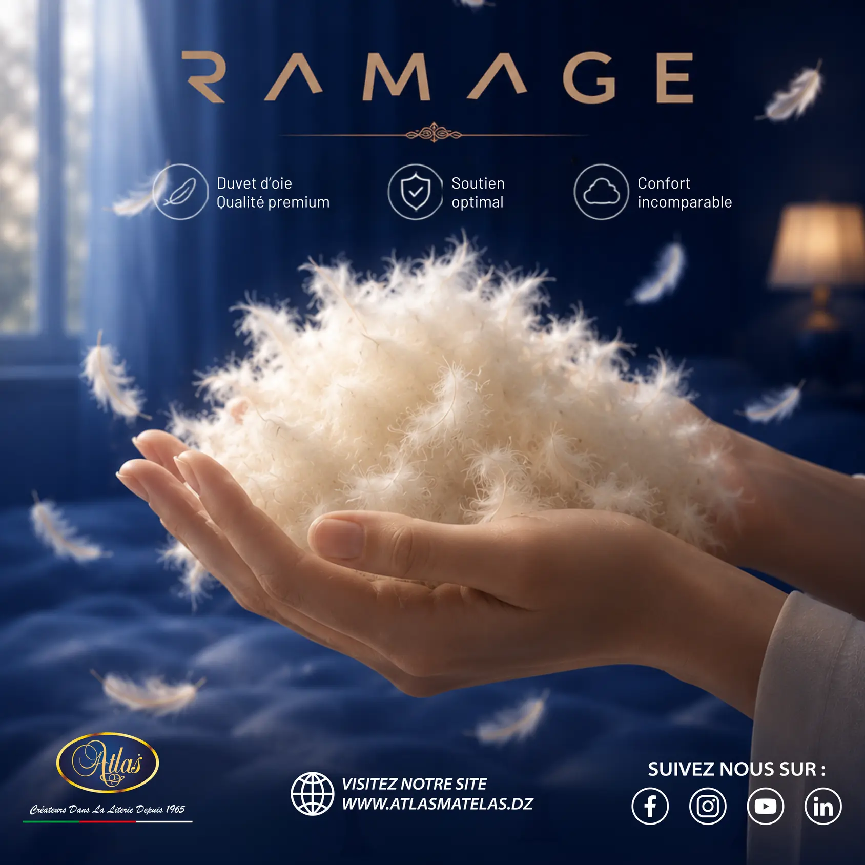 Oreiller Plume Ramage – Image 4