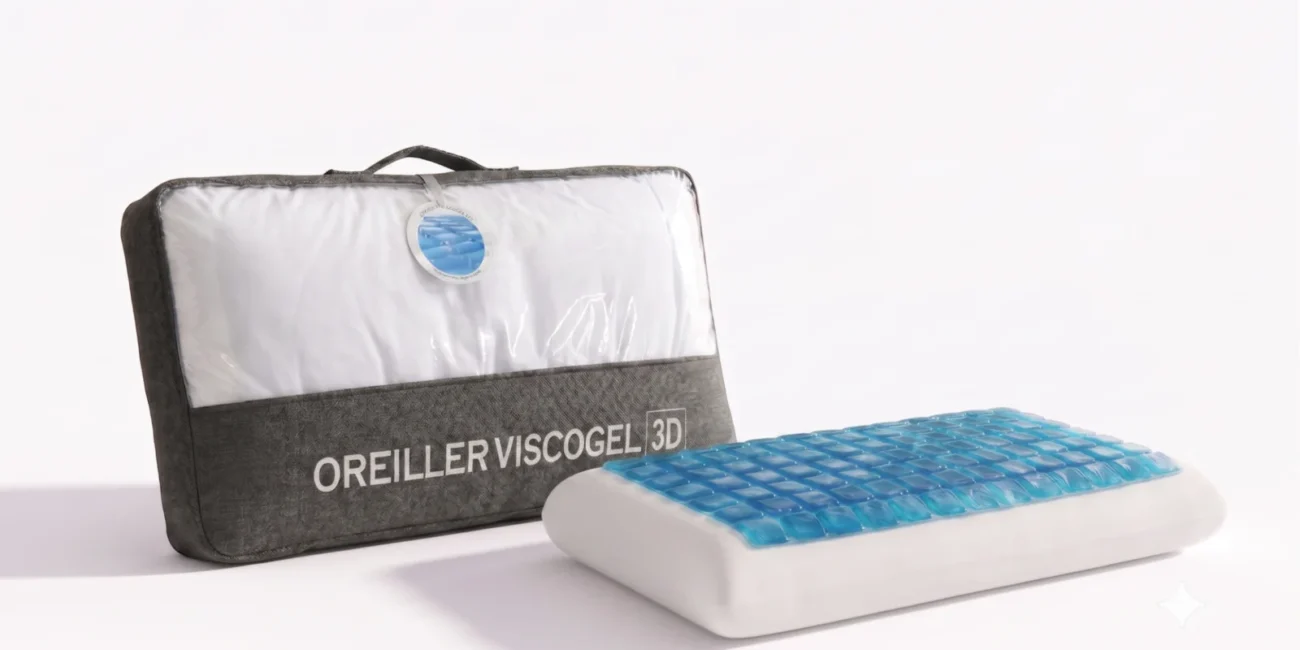Oreiller Viscogel Atlas Matelas et sa housse de transport